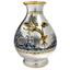 Серебряная ваза для цветов с объемным декором и чернением 40130102А06